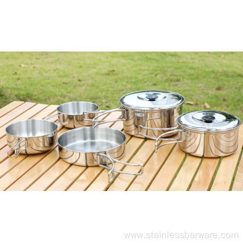 Customized stainless steel Camping Cook Set 2 Person